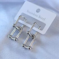 316L Çelik Gümüş Renk Tiffany Model Kadın Küpe