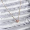 316L Çelik Zincir Gold Renk Pembe Zirkon Taşlı Charm Kadın Kolye - Görsel 2