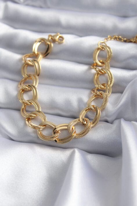 316L Çelik Gold Renk Samanyolu Model Kadın Bileklik