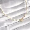 Beyaz Deniz Kabuğu Model Gold Renk Kalp Figür Kadın Kolye - Görsel 2