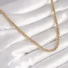 316L Çelik Gold Renk Burgu Zincir Model Kadın Kolye - Görsel 2