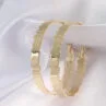 Pirinç Gold Renk Tırtıklı Halka Küpe