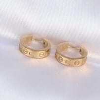 316L Çelik Gold Renk Model Halka Küpe
