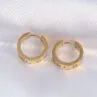 316L Çelik Gold Renk Model Halka Küpe - Görsel 2