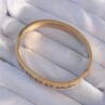 316L Çelik Gold Renk Zirkon Taşlı Tiffany Model Kelepçe - Görsel 2