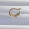 Pirinç Gold Renk Zirkon Taş Kaplama Earcuff Küpe - Görsel 2