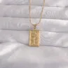 316L Çelik Gold Renk Çiçek Model Vintage Kolye