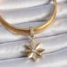 Pirinç Gold Renk Zirkon Taşlı Kutup Yıldızı Ajda Charm - Görsel 2