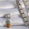 316L Çelik Gümüş Renk Sallantı Ananas Figür Nomination Charm - Görsel 2