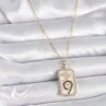 316L Çelik Gold Renk Zincir Akrep Burcu Zirkon Taşlı Kadın Kolye - Görsel 2