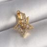 316L Çelik Gold Renk Zirkon Taşlı Sallantı Yıldız Model Tragus Piercing