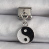 316L Çelik Gümüş Renk Sallantı YinYang Model Nomination Charm