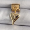 316L Çelik Gold Renk Sallantı Kalp Model Nomination Charm