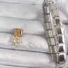 316L Çelik Gold Renk Sallantı Zirkon Taşlı Fiyonk Model Nomination Charm - Görsel 2