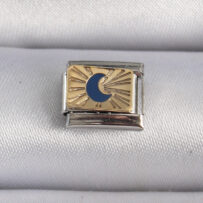 316L Çelik Gümüş Renk Gold Hilal İşlemeli Nomination Charm