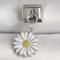 316L Çelik Gümüş Renk Papatya Model Nomination Charm