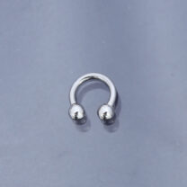 Silver Renk Yarım Halka 316L Cerrahi Çelik Piercing