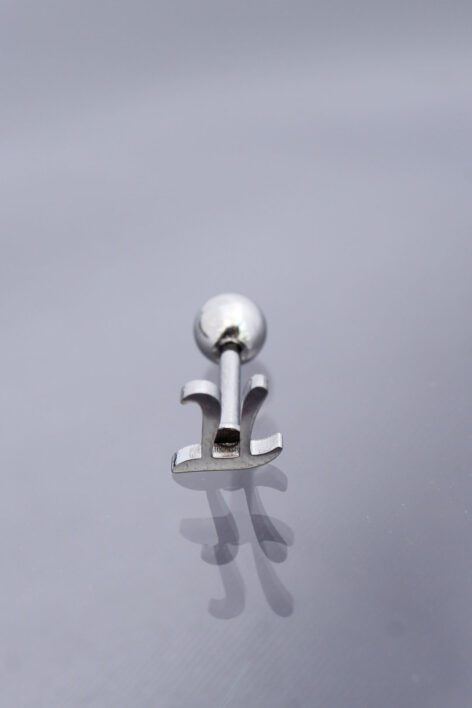 Gümüş Renk Pİ Sembol 316L Cerrahi Çelik Piercing - Görsel 2