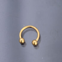 Gold Renkli Yarım Halka 316L Cerrahi Çelik Piercing