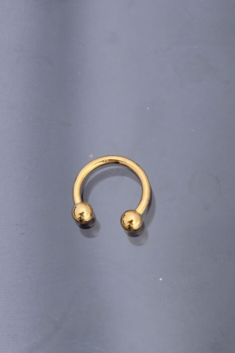 Gold Renkli Yarım Halka 316L Cerrahi Çelik Piercing