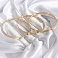 316L Çelik Gold Renk Ajda Model 60 mm 3 lü Kadın Bilezik