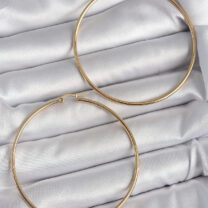 316 Çelik Gold Renk 63 mm Halka Model Kadın Küpe