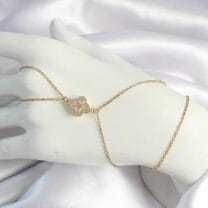 316L Çelik Zincirli Gold Renk Zirkon Taşlı Şahmeran