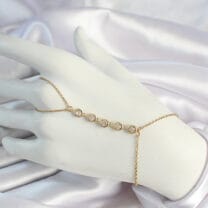 316L Çelik Gold Renk Zincirli Zirkon Taşlı Şahmeran