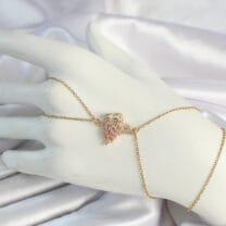 316L Çelik Gold Renk Zirkon Taşlı Kuğu Figürlü Şahmeran