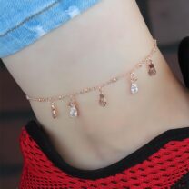 Zirkon Taşlı Rose Renk Ananaslı Hal Hal