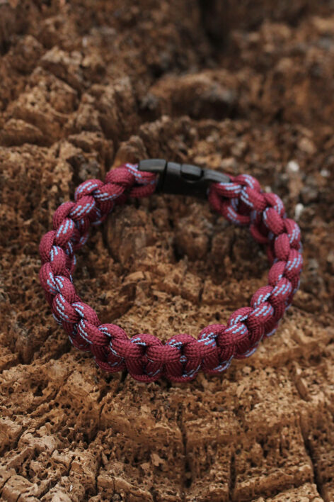 Bordo Mavi Paracord Bileklik - Görsel 2