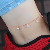 Zirkon Taşlı Rose Renk Yıldızlı Hal Hal